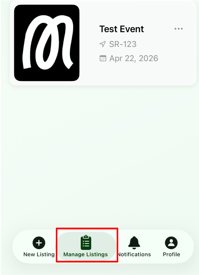 Manage listings